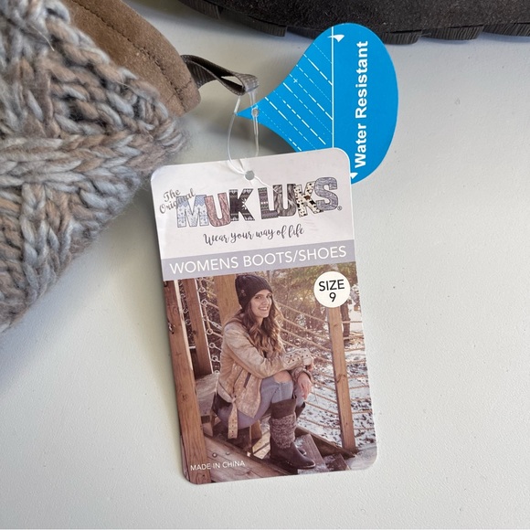 ✨NEW Muk Luks | 3 in 1 Taupe Nikki Belt Wrapped Mid Calf Water Resistant Boots - Picture 11 of 16